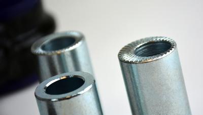 Two caster correction tubes and a standard alignment tube Two caster correction tubes and a standard alignment tube